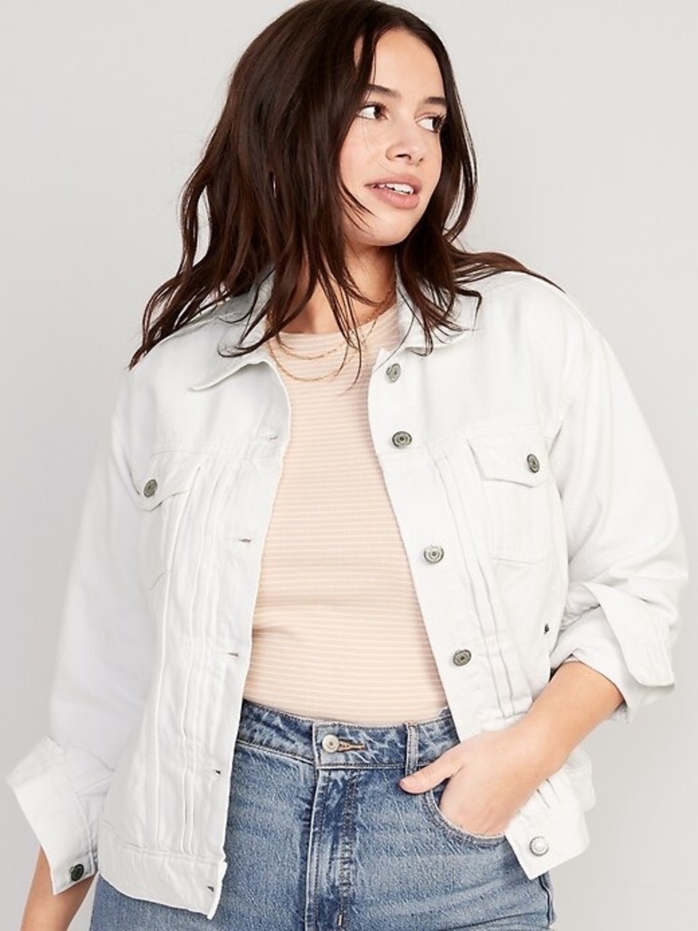 Old Navy White Denim Jacket